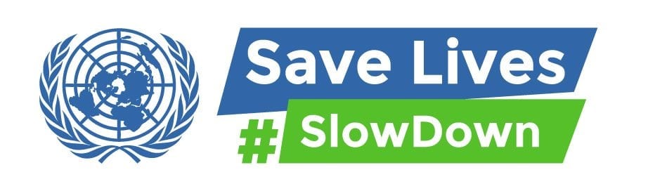 Save lives slow down banner