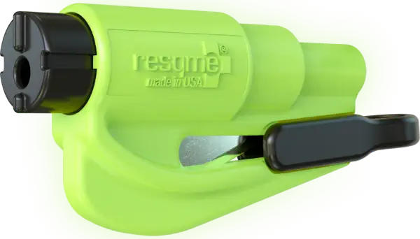 resqme® Car Escape Tool, Seatbelt Cutter / Window Breaker (GLOW)
